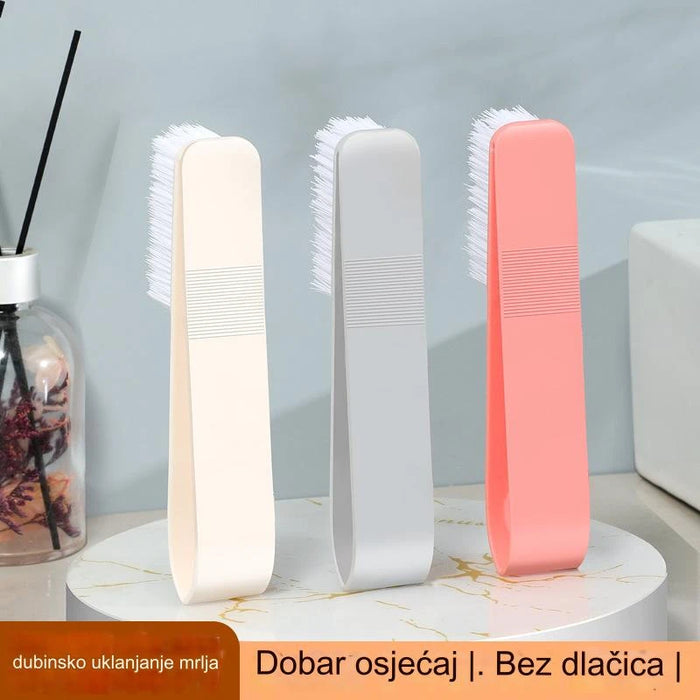 Soft-bristled shoe brush designed with nanotechnology