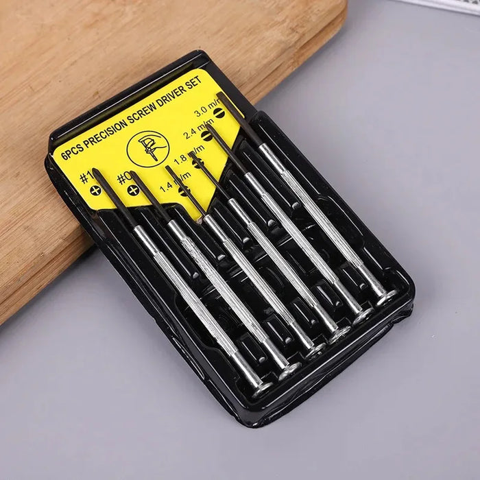 Multi-functional Mini Screwdriver Set with Extension Rod and Magnetic Tips for Watch Repair and Household Use