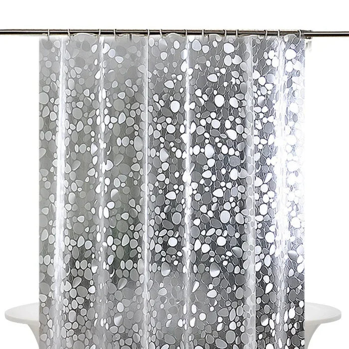 Protective shower curtain set with thicker fabric and waterproof coating