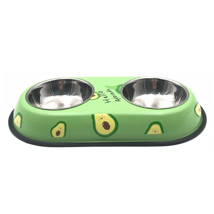 Stainless steel pet spill-proof water feeder bowl