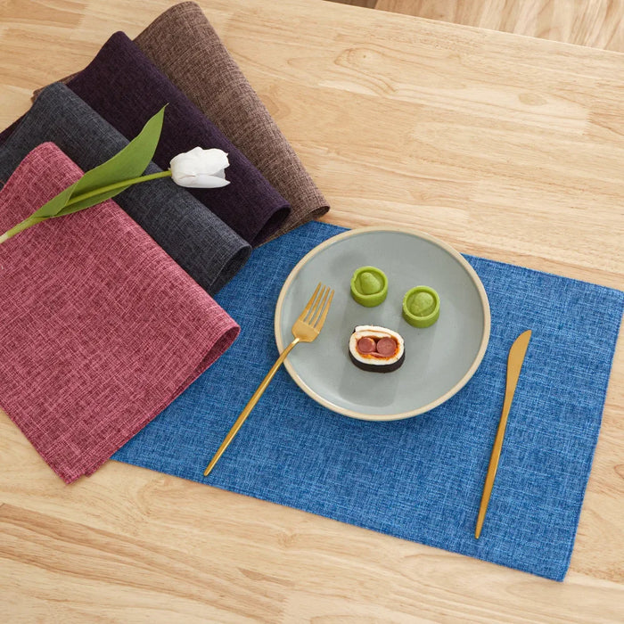 Set of Natural Linen Dining Placemats & Coasters, Heat-insulating and Anti-scalding, Perfect for Everyday Use