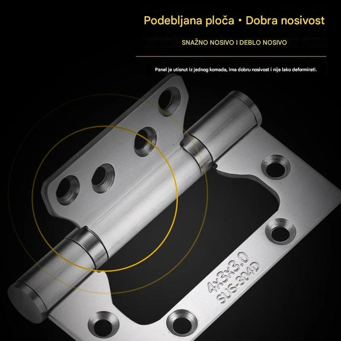 Stainless steel furniture hinges with strong magnetic latches - ideal for wooden doors