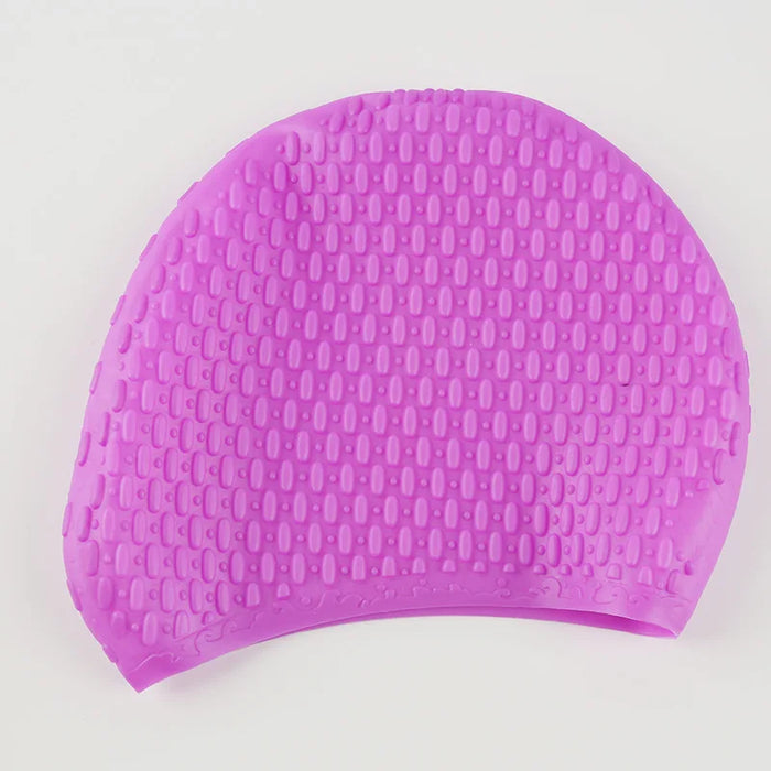 Summer silicone water drop swimming cap enlarged sports swimming cap elastic waterproof