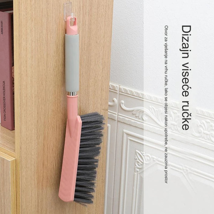 Soft bed cleaning brush with stainless steel handle