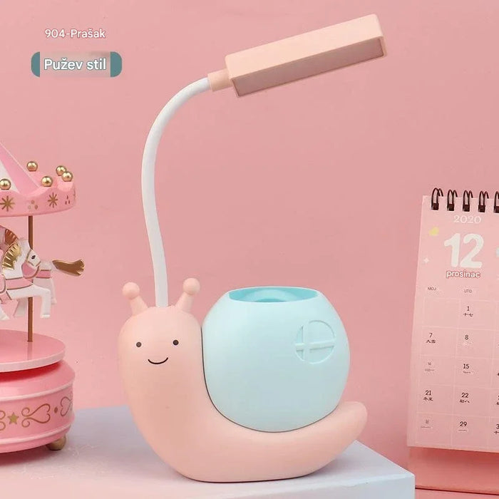 LED eye protection desk lamp with cartoon charging base, creative learning desk lamp