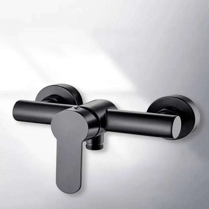 Luxury tee shower faucet with hot and cold water mixing valve