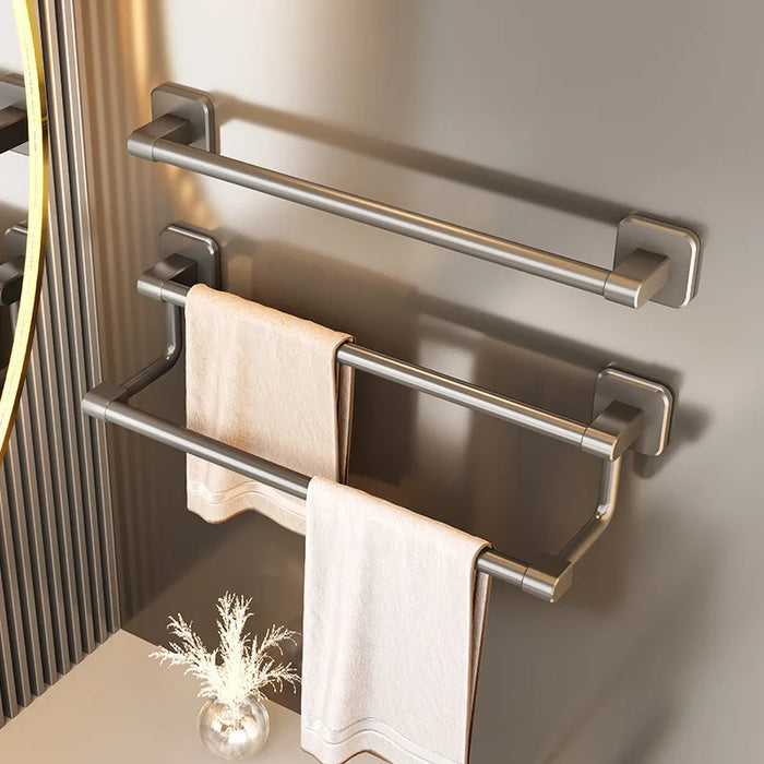 Aluminum towel bar non-punching rack