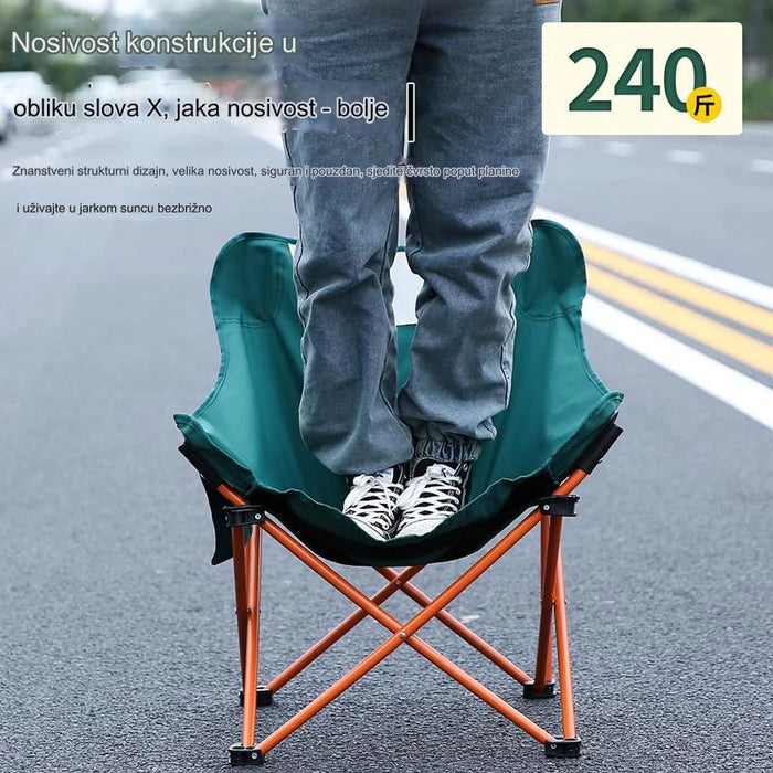 Lightweight folding fishing chair for camping and beach use