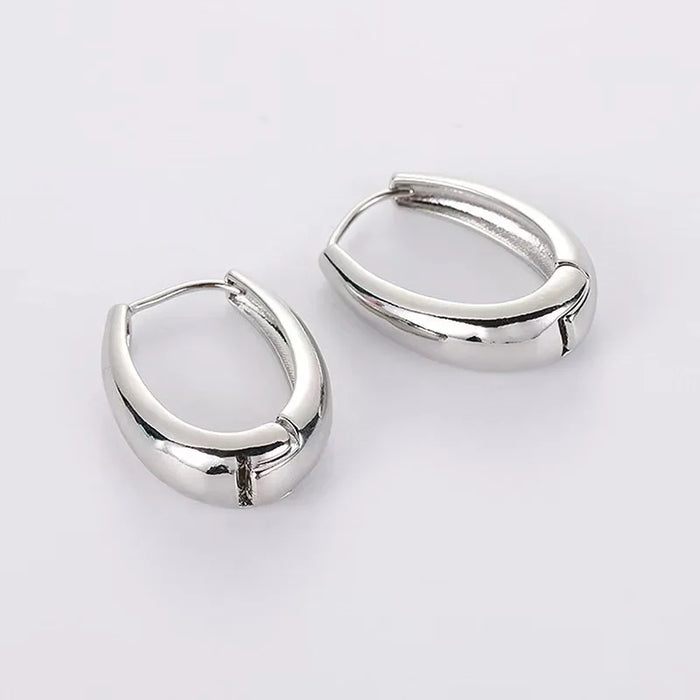 Retro geometric U-shaped earrings for women