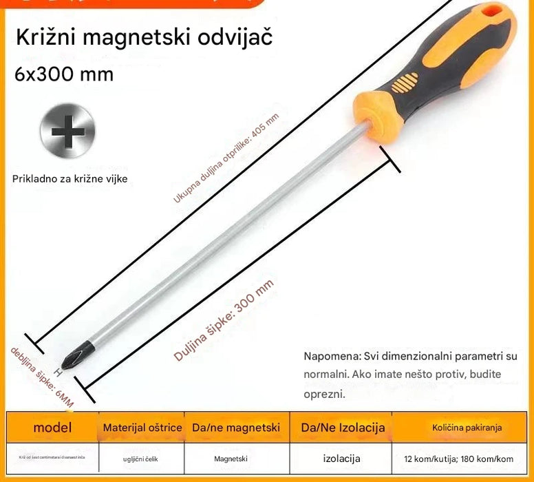 Magnetic screwdriver set - for disassembling maintenance tools