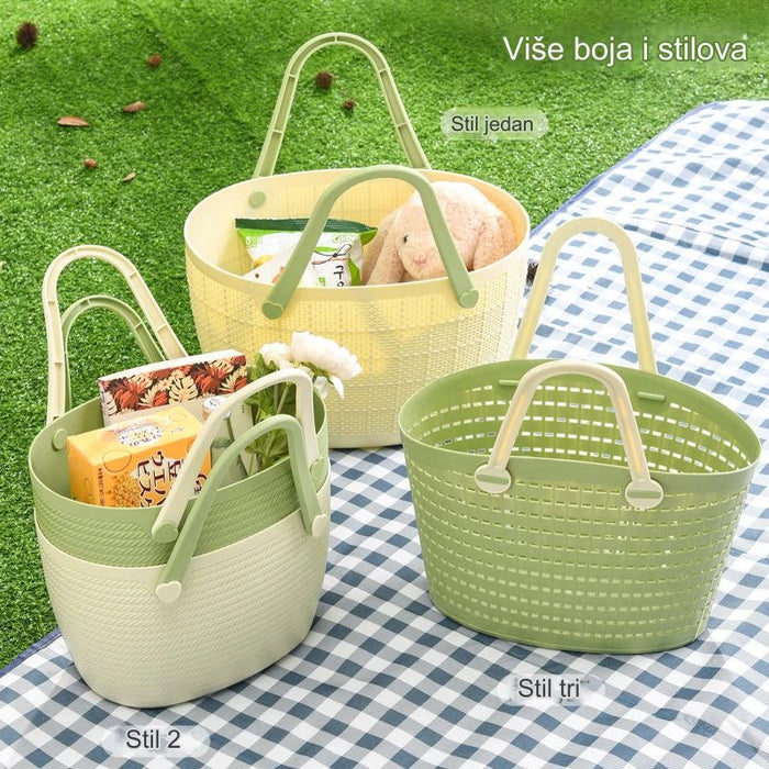 Hand-Woven Foldable Storage Basket for Toy, Bath, and Laundry Organization