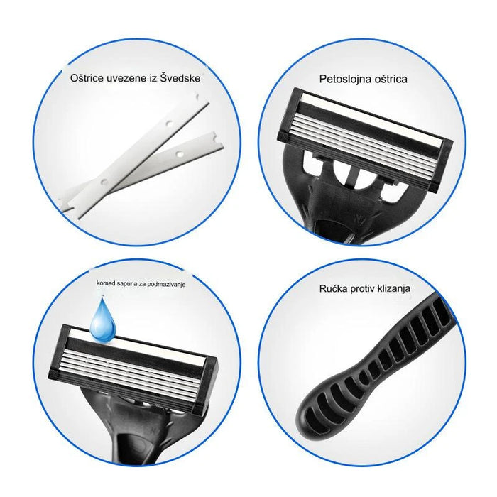 Men's disposable stainless steel shaver