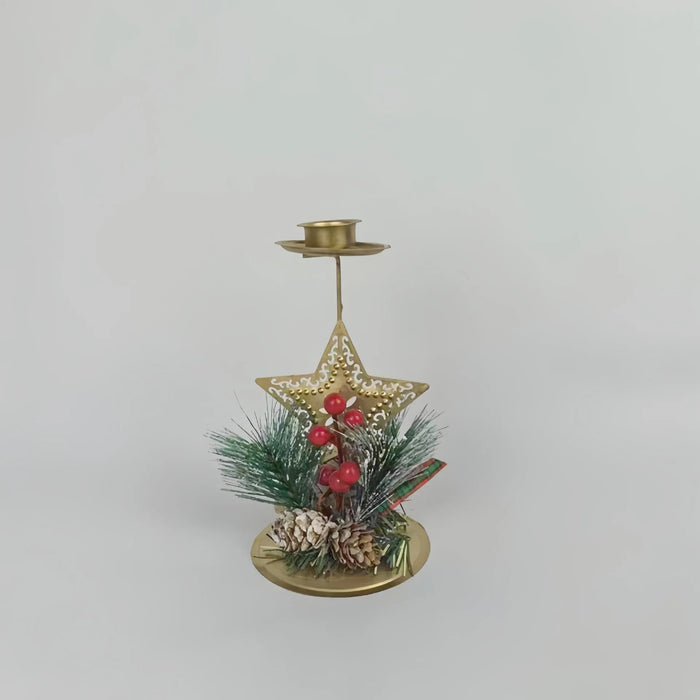 Festive christmas candlestick