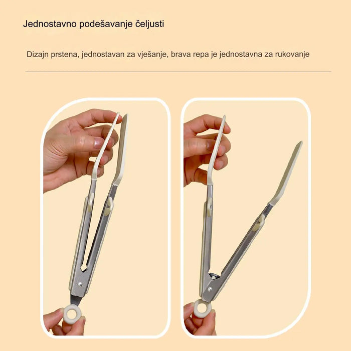 Three-wire barbecue pliers silicone handle