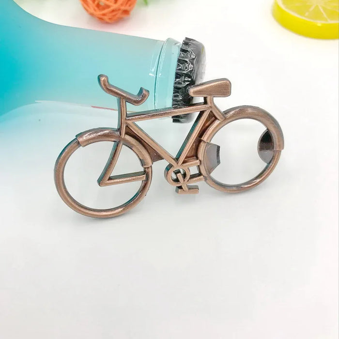 Retro imitation copper bicycle bottle opener