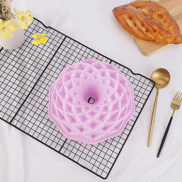 Silicone cake molds with irregular shapes and unique patterns