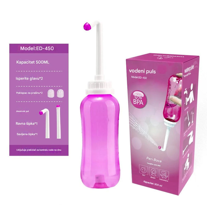 Portable female bidet, convenient and hygienic travel cleaner