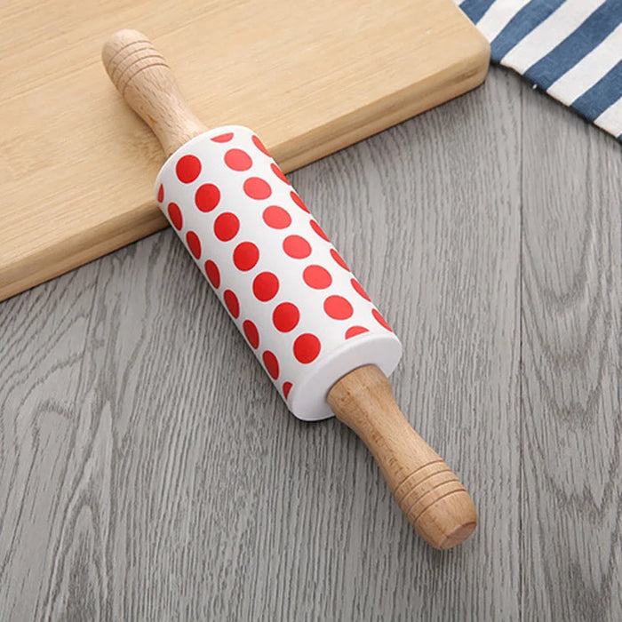 Mini Silicone Rolling Pin for Non-Stick Baking & Pastry Dough with Flour Roller