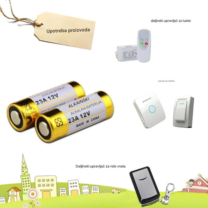 Extra-Long Lasting 12V Alkaline Battery Pack for Remote Control Doorbells, Roll-up Doors and Toys