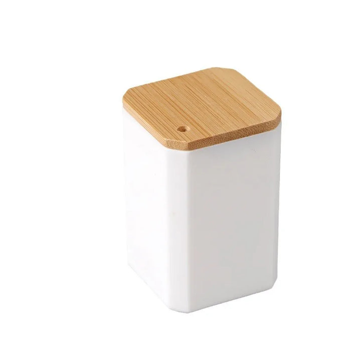 Stylish portable wooden toothpick holder