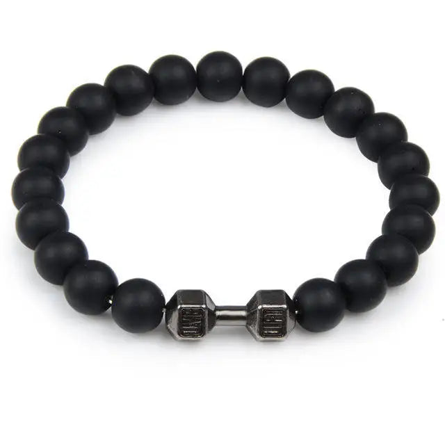 Unique Lava Dumbbell Bracelet, Suitable for Both Men and Women