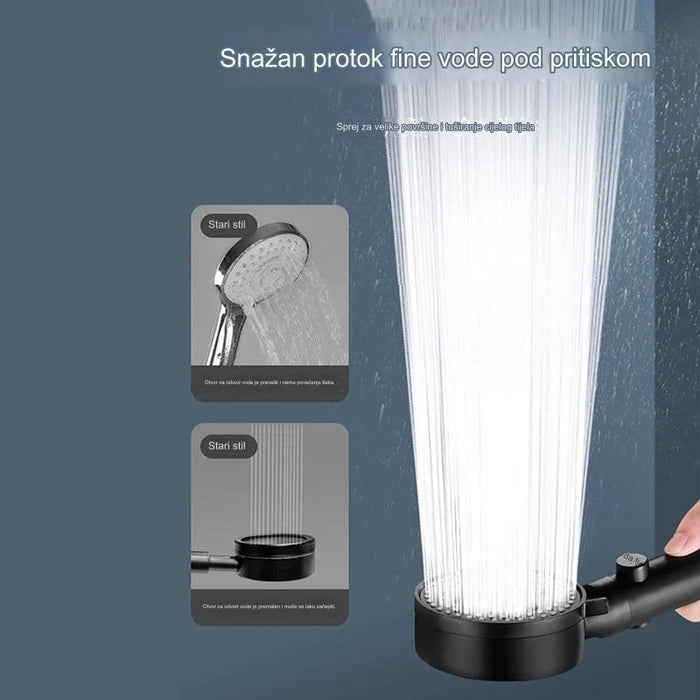 Bathroom Shower System with 8 Pressure Boosting Spray Patterns