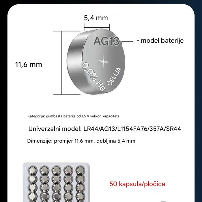 Long-lasting 1.55V Alkaline Zinc Manganese Button Cell Batteries for watches, toys, gifts and electronic devices