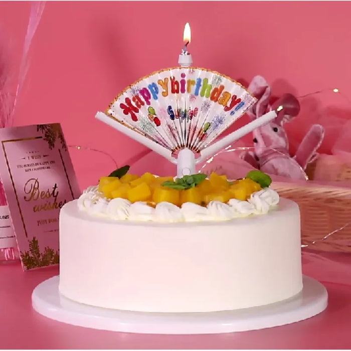 Create the perfect birthday cake atmosphere with our cake decorating candle fan