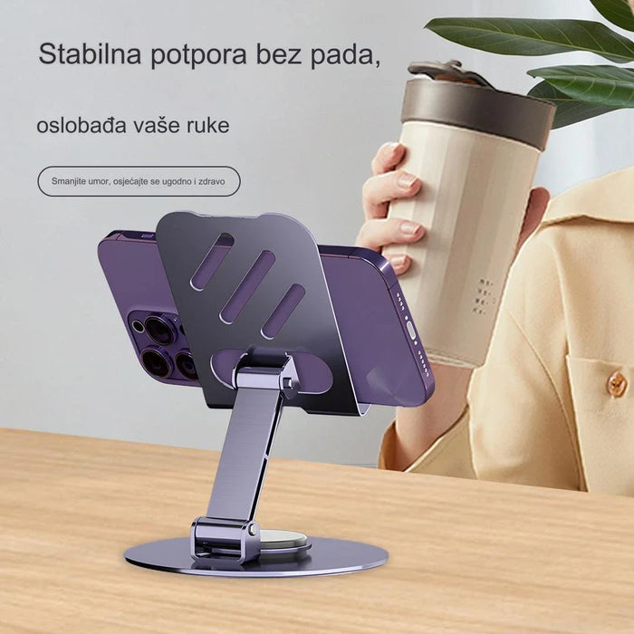 Foldable lazy desktop metal phone holder