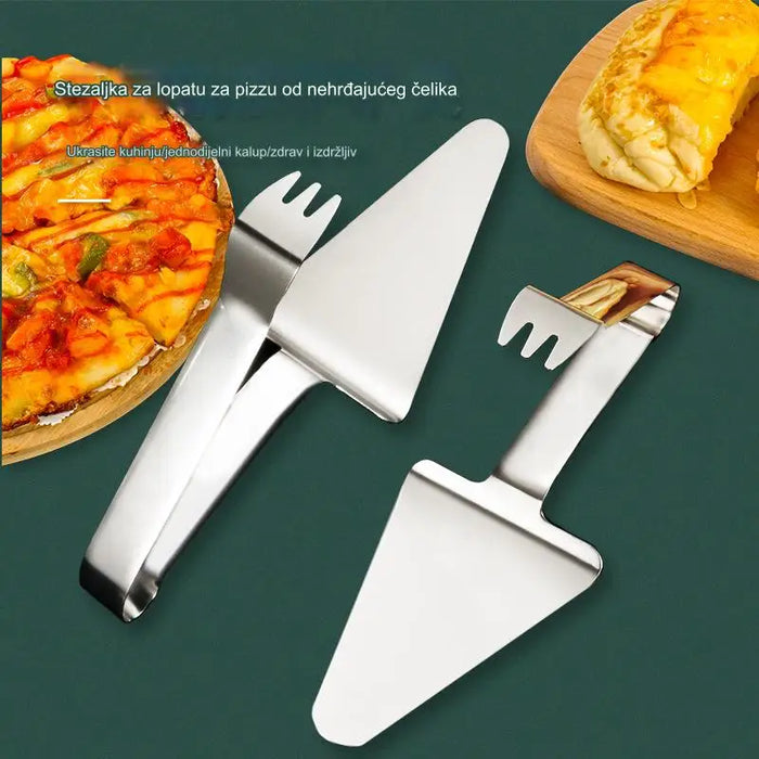 Stainless Steel Pizza Spatula Clip with Triangular Spatula