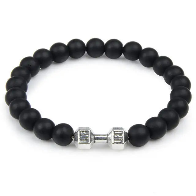 Unique Lava Dumbbell Bracelet, Suitable for Both Men and Women