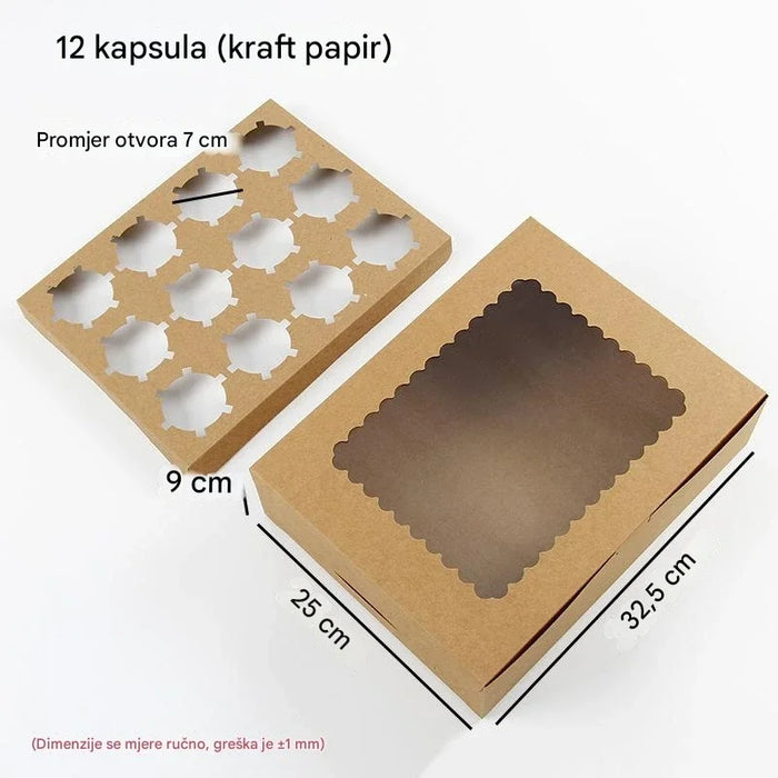 Baking Supplies - Cupcake Packaging Boxes with Transparent Windows