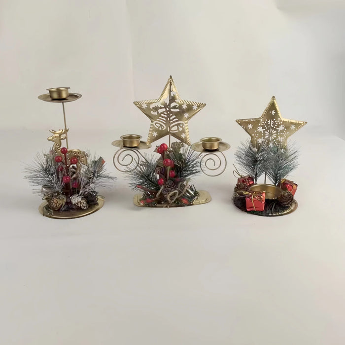 Festive christmas candlestick