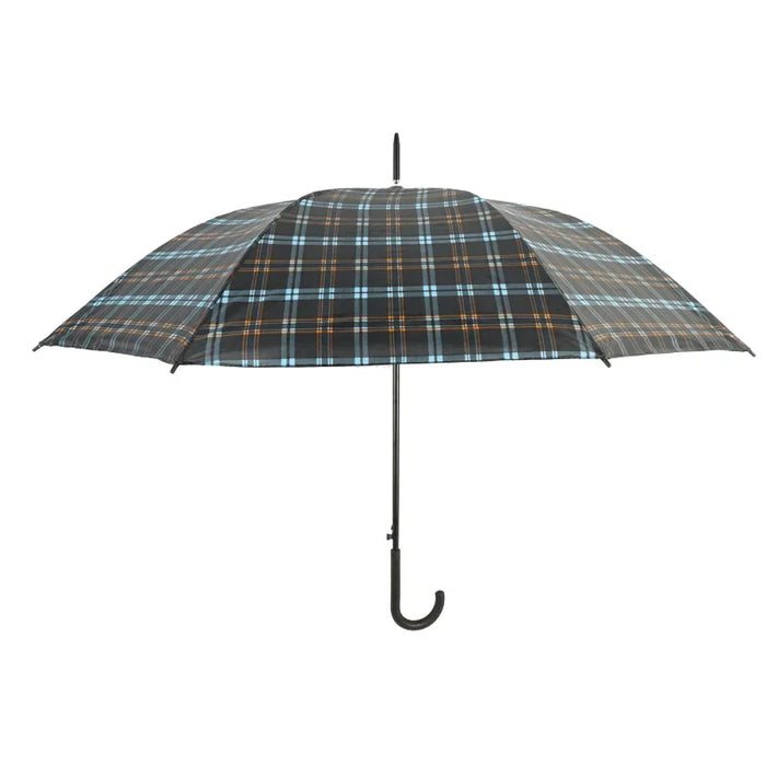 Luxury classic plaid long-handled flat umbrella