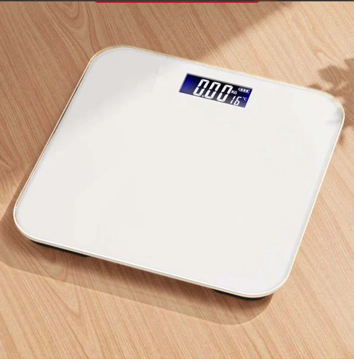 Health scale with optional gradual change LED, rechargeable, hidden screen