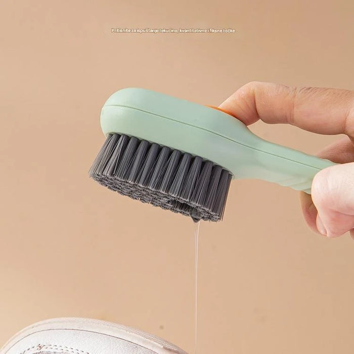 Innovative Liquid Dispensing Shoe Brush, Perfect for Soft and Delicate Shoes