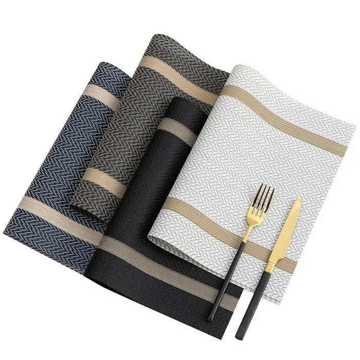 Decorative PVC Waterproof and Oilproof Heat-resistant Place Mats for Dining Table