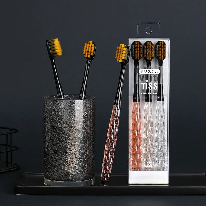 Premium Ultra Fine Soft Hair Adult Crystal Toothbrush