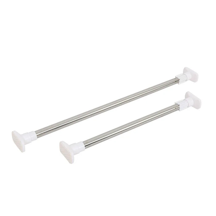 Non-drilling stainless steel telescopic shower curtain rod