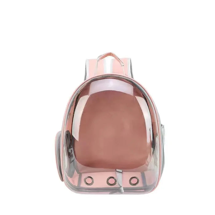 Transparent space capsule cat backpack with breathable design