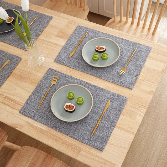 Set of Natural Linen Dining Placemats & Coasters, Heat-insulating and Anti-scalding, Perfect for Everyday Use