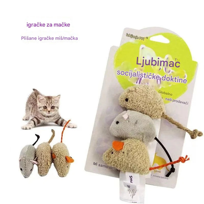 Interactive cat toy set