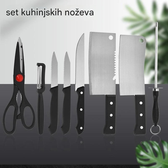 Premium Stainless Steel Chef Knife Set with Non-Slip Handles for Precision Cutting