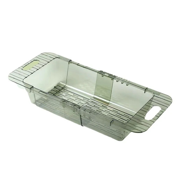 Retractable drainage rack, washing basin, washing basket