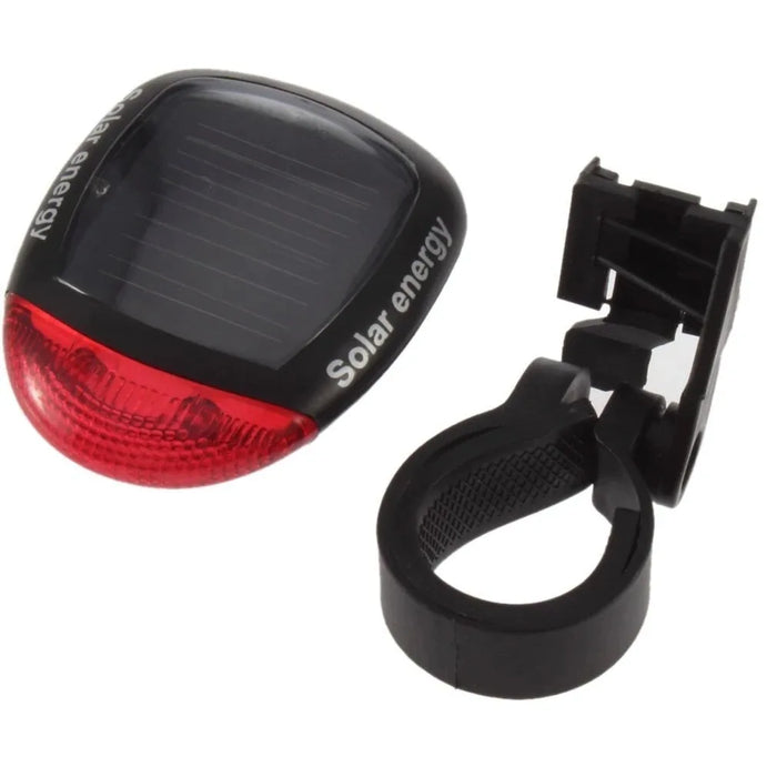 Solar Powered Bike Tail Light for Mountain Bikes - Night Riding Warning Light for Cycling Safety