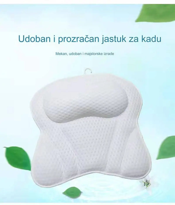 Machine Washable 3D Mesh Bath Pillow