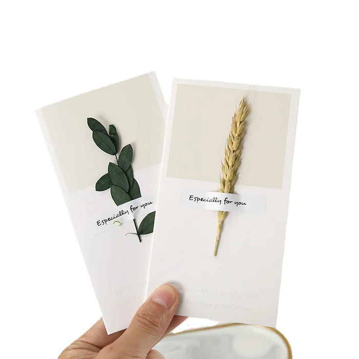 Dried flower card creative jewelry set for holiday and customer gifts