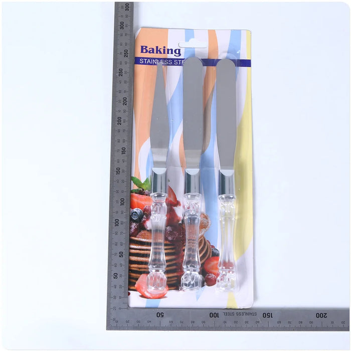 Professional Grade Baking Spatula Set with Stainless Steel Blades and Comfort-Grip Handles