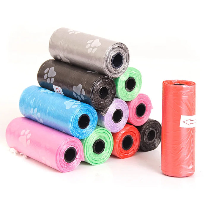 High-quality pet garbage bags in paw print design