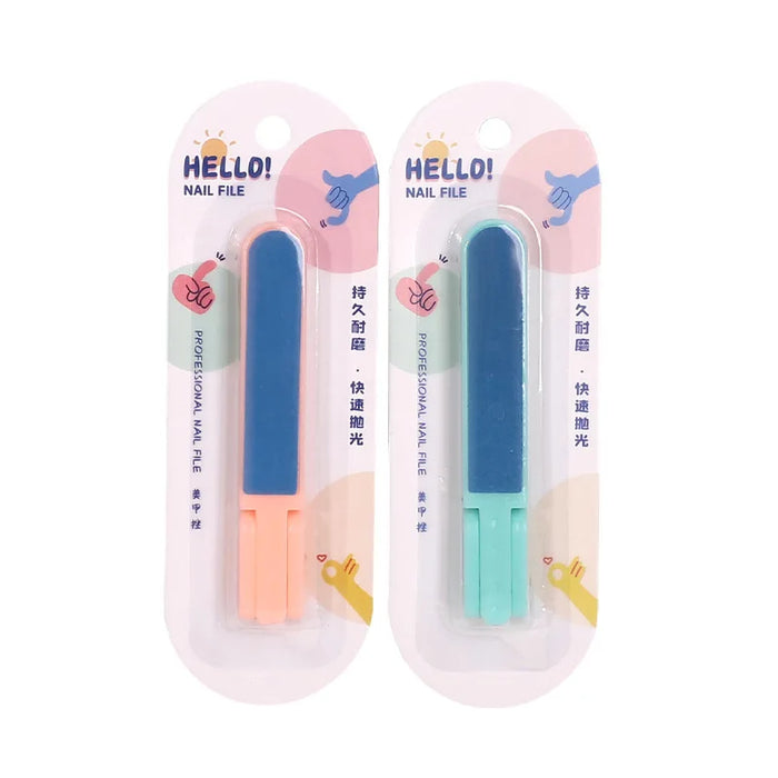 Portable Four-sided Nail File with Foldable Design for Manicure and Pedicure